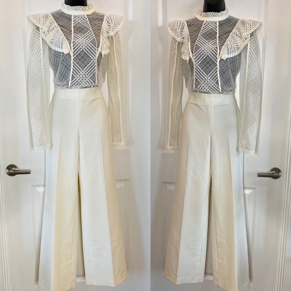 Talbot Quality Winter White Wide Leg Pants Size 2